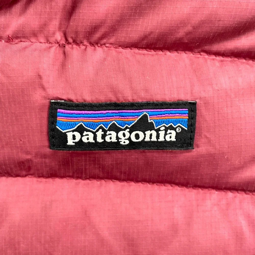 Patagonia Reversible Down Sweater Hoody Jacket Girls 5-7 Puffer Windproof Travel